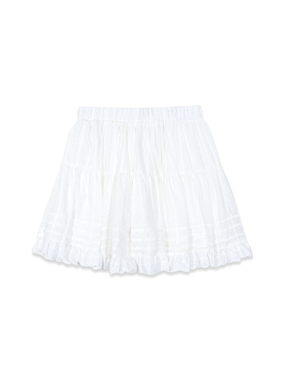 Margarin Fingers - Pin Tuck Cancan Skirt (White) product image 2 | TRAB K-Fashion Australia