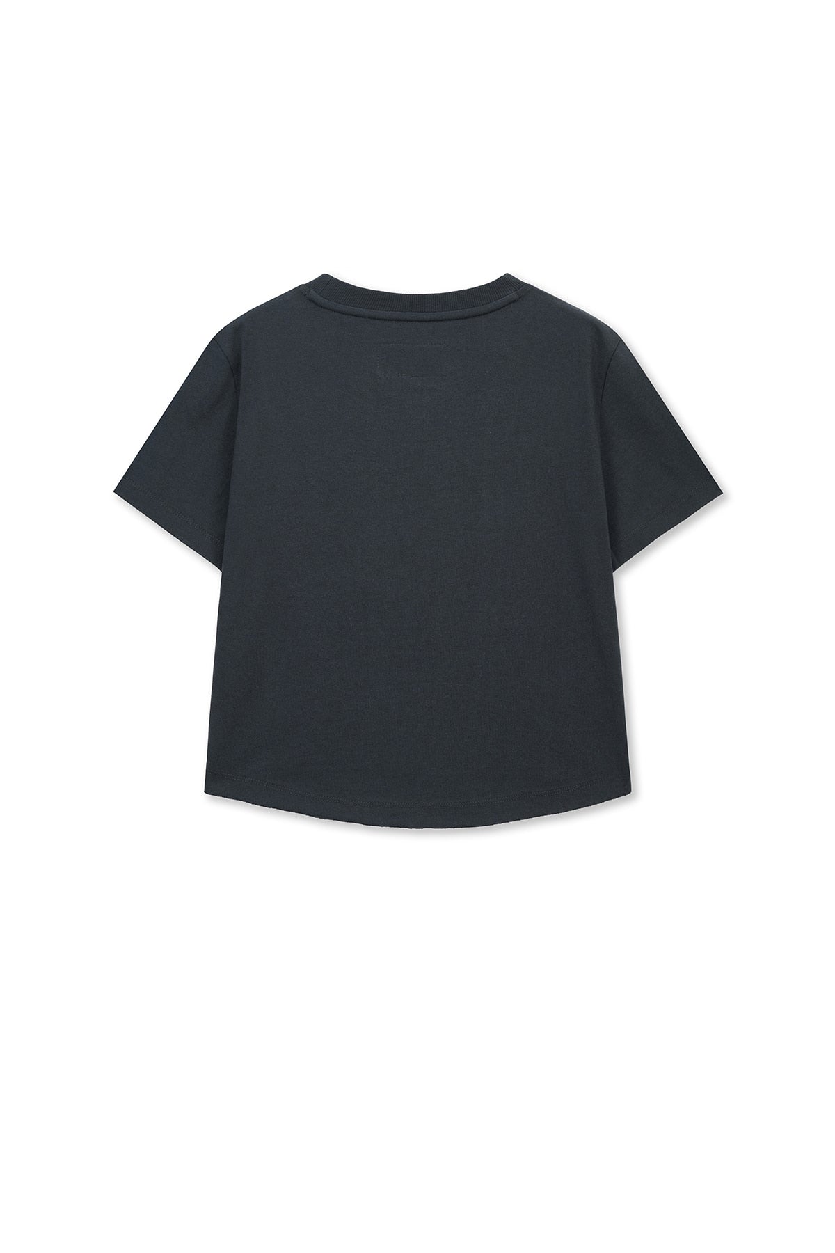 Matin Kim - Graffiti Round Hem Crop Top (Navy) product image 2 | TRAB K-Fashion Australia