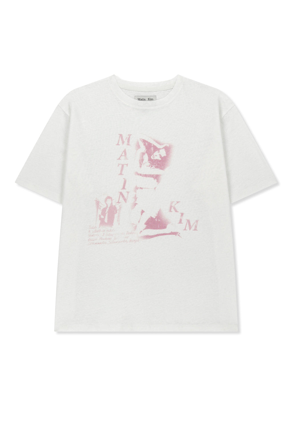 Matin Kim - Portrait Graffiti Logo Top (White) product image 1 | TRAB K-Fashion Australia