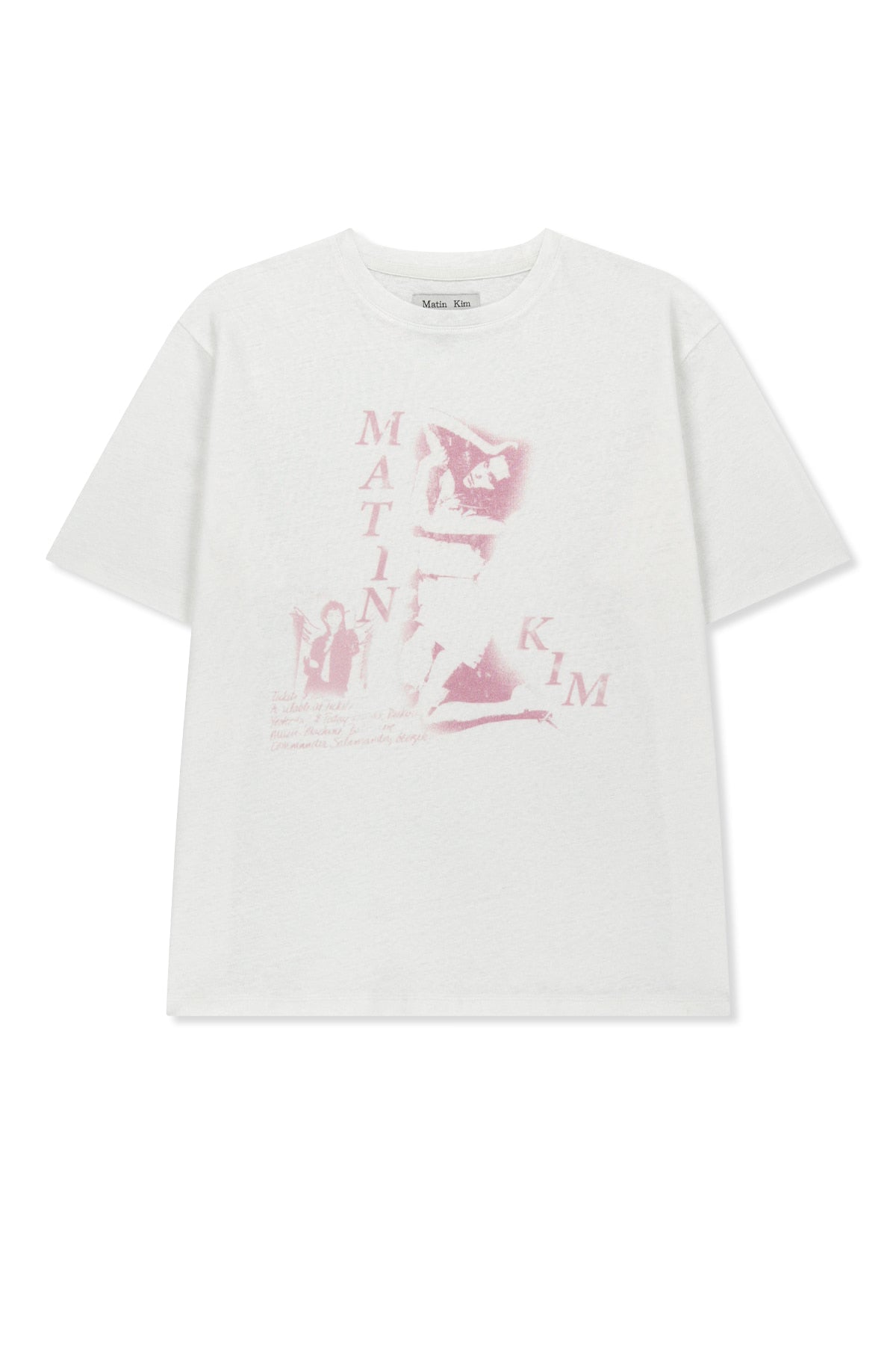 Matin Kim - Portrait Graffiti Logo Top (White) product image 1 | TRAB K-Fashion Australia