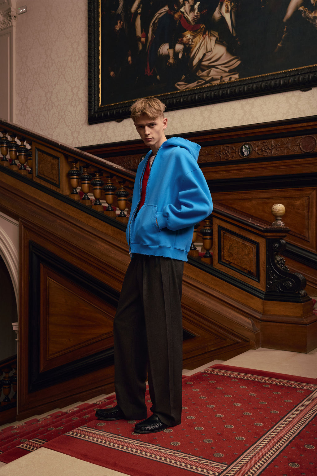 STU - Hoodie Zip-up (Blue) product image 3 | TRAB K-Fashion Australia