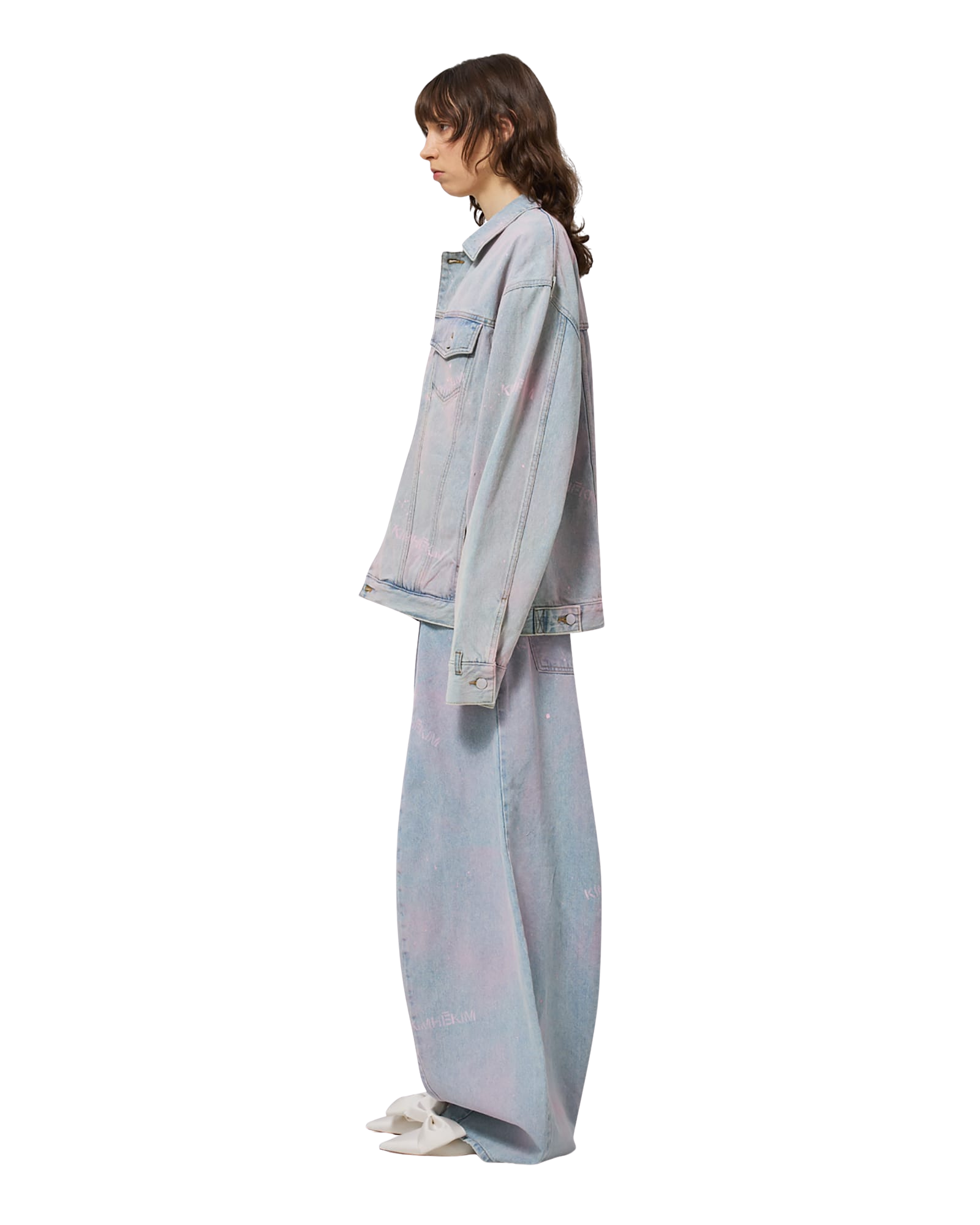 Kimhe Kim - Spray Dyed Balloon Fit Jeans (Sky Blue/Pink) product image 10 | TRAB K-Fashion Australia