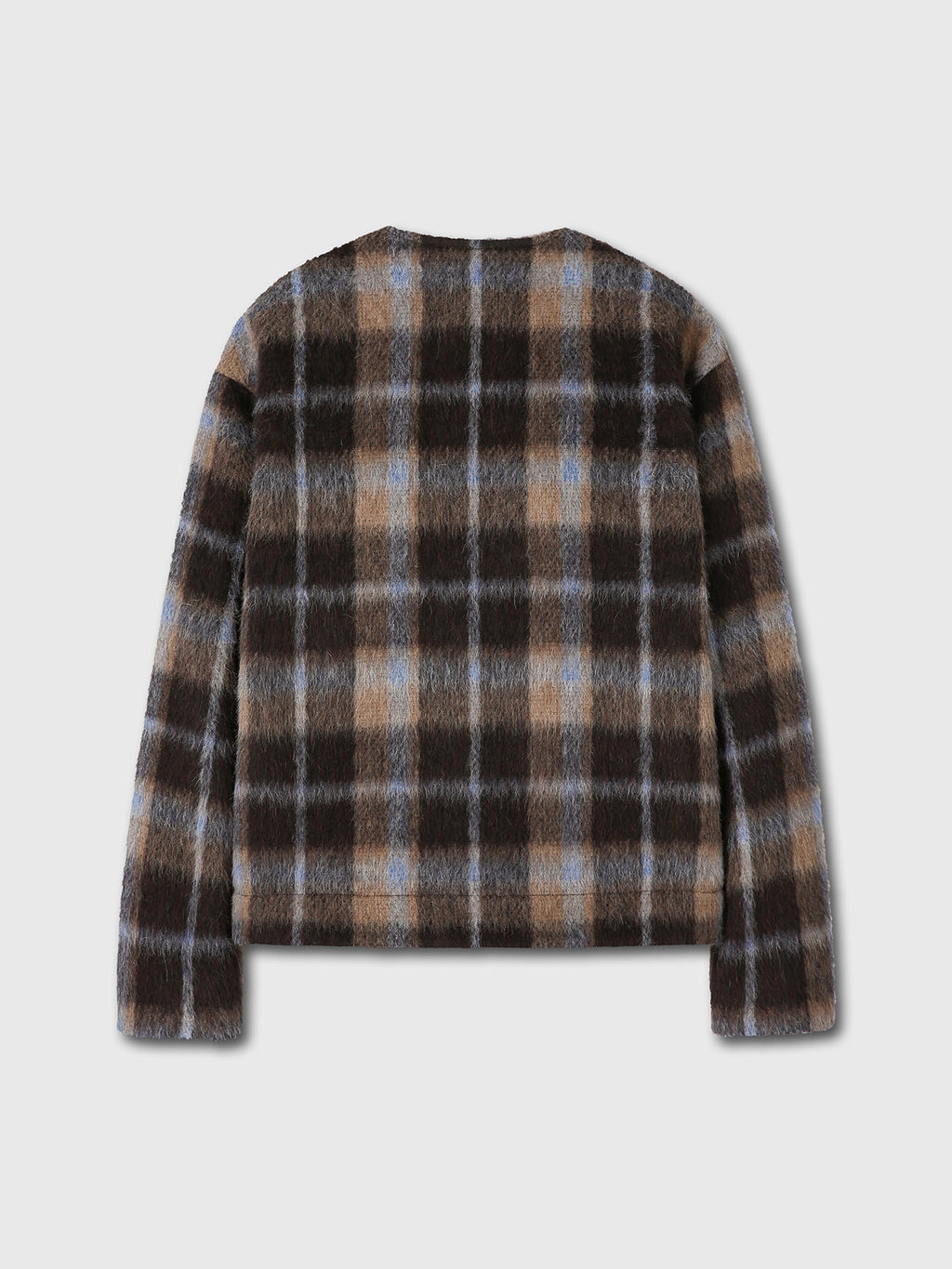 Tonywack - Checked Wool Mohair Blouson Italian Fabric (Brown) product image 7 | TRAB K-Fashion Australia