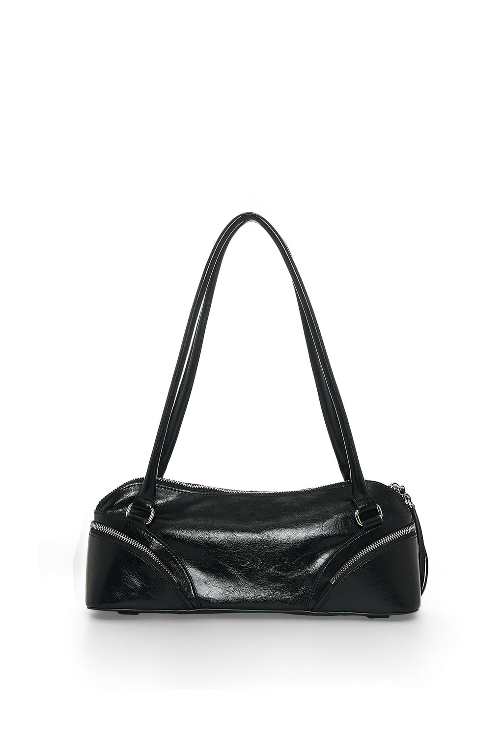 Matin Kim - Curve Zip Baguette Bag (Black) product image 3 | TRAB K-Fashion Australia