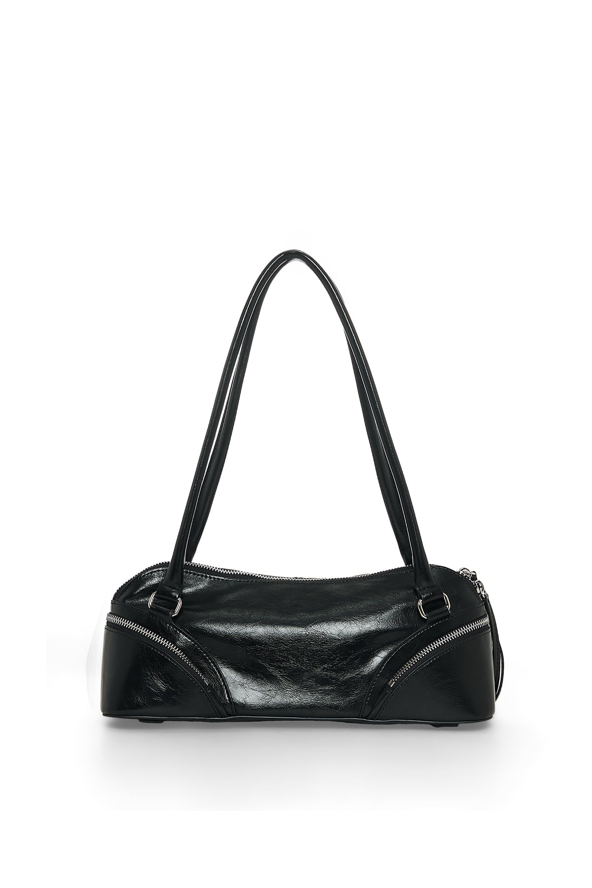 Matin Kim - Curve Zip Baguette Bag (Black) product image 3 | TRAB K-Fashion Australia