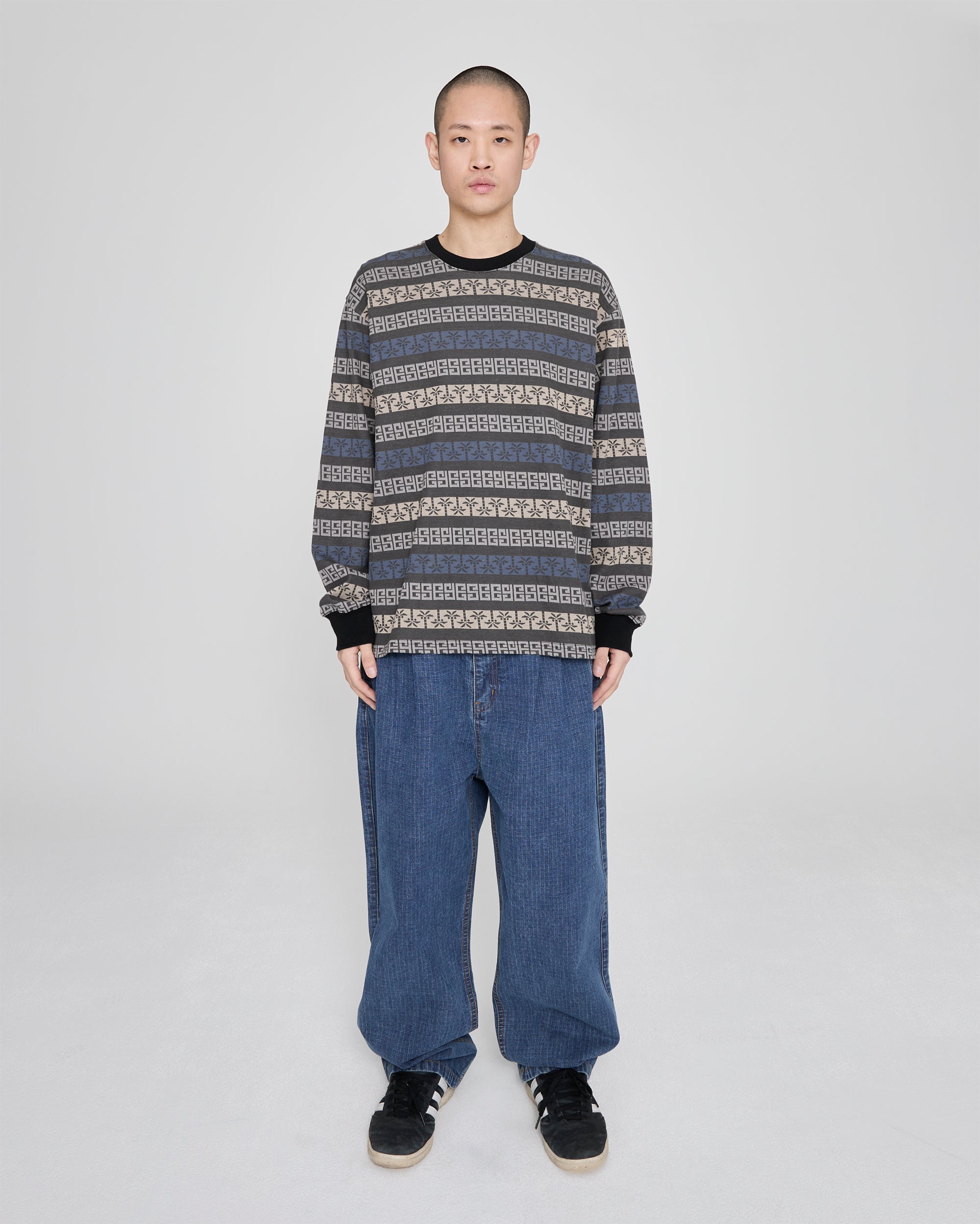 yeseyesee - Y.E.S Palm Jacquard L/S (Charcoal) product image 7 | TRAB K-Fashion Australia