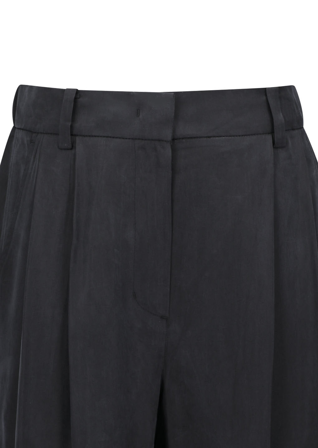 Amomento - Women's Cupro Two Tuck Wide Pants (Black) product image 7 | TRAB K-Fashion Australia
