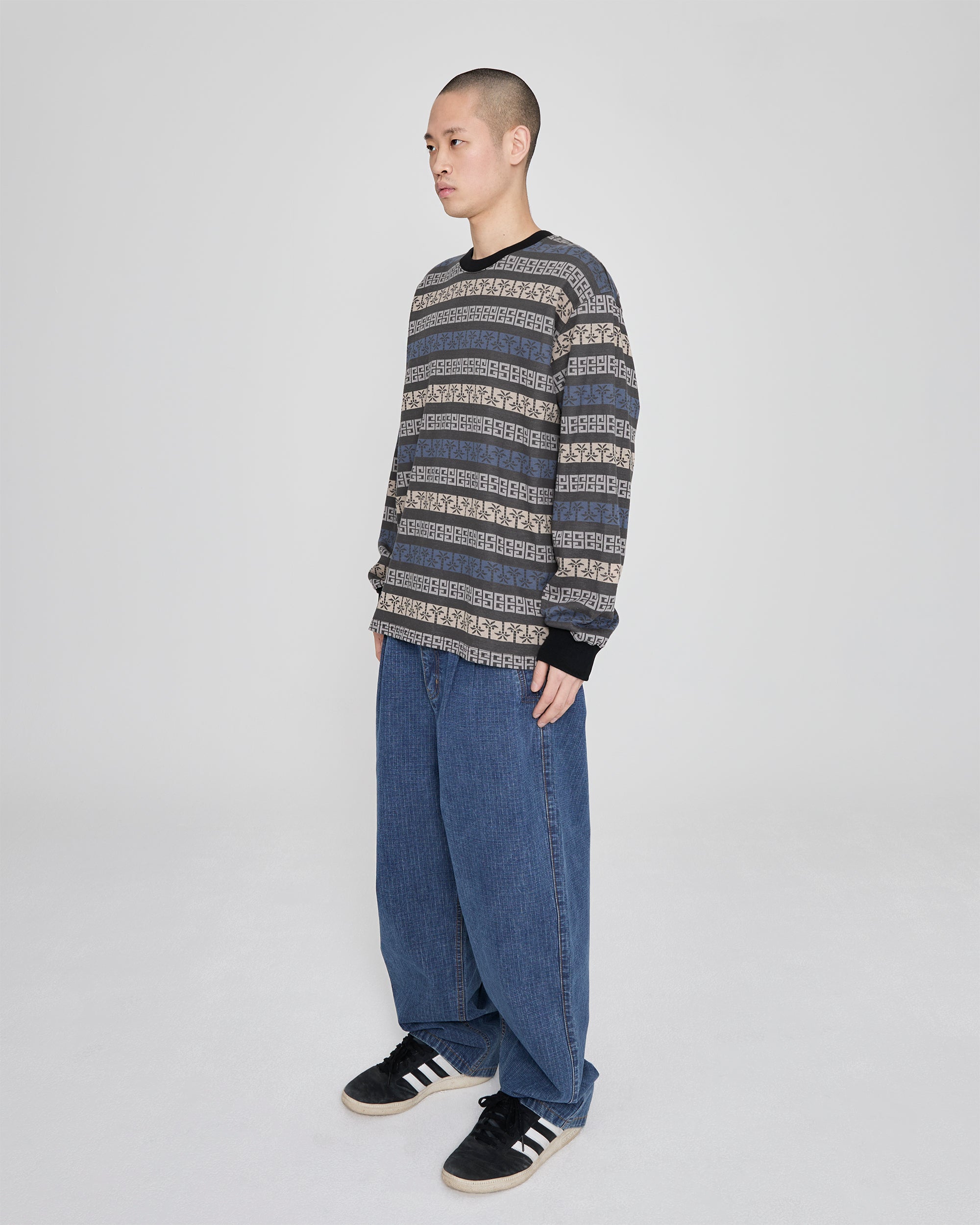 yeseyesee - Y.E.S Palm Jacquard L/S (Charcoal) product image 8 | TRAB K-Fashion Australia