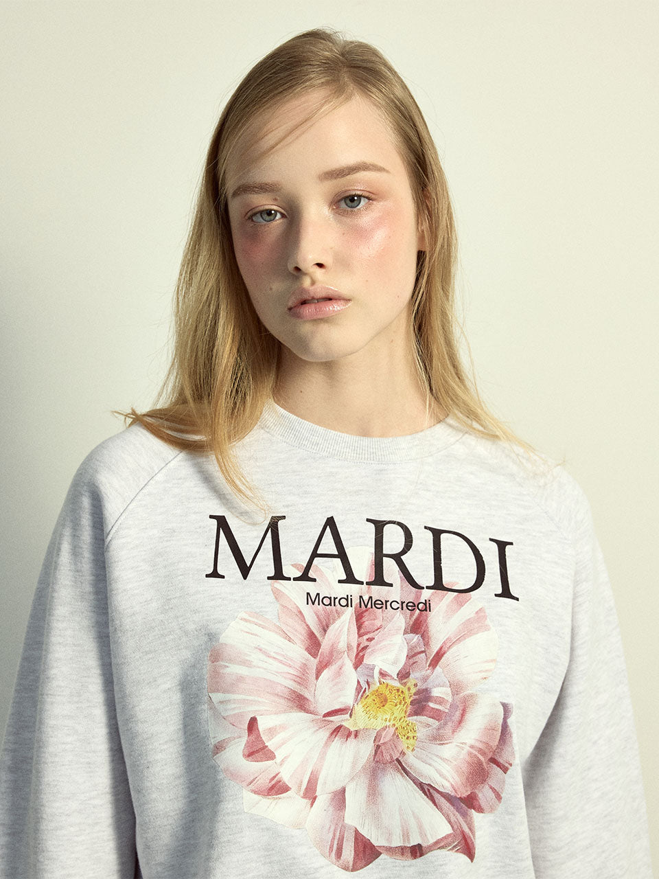Mardi Mercredi - Sweatshirt Raglan Roses 01 (Heather) product image 1 | TRAB K-Fashion Australia