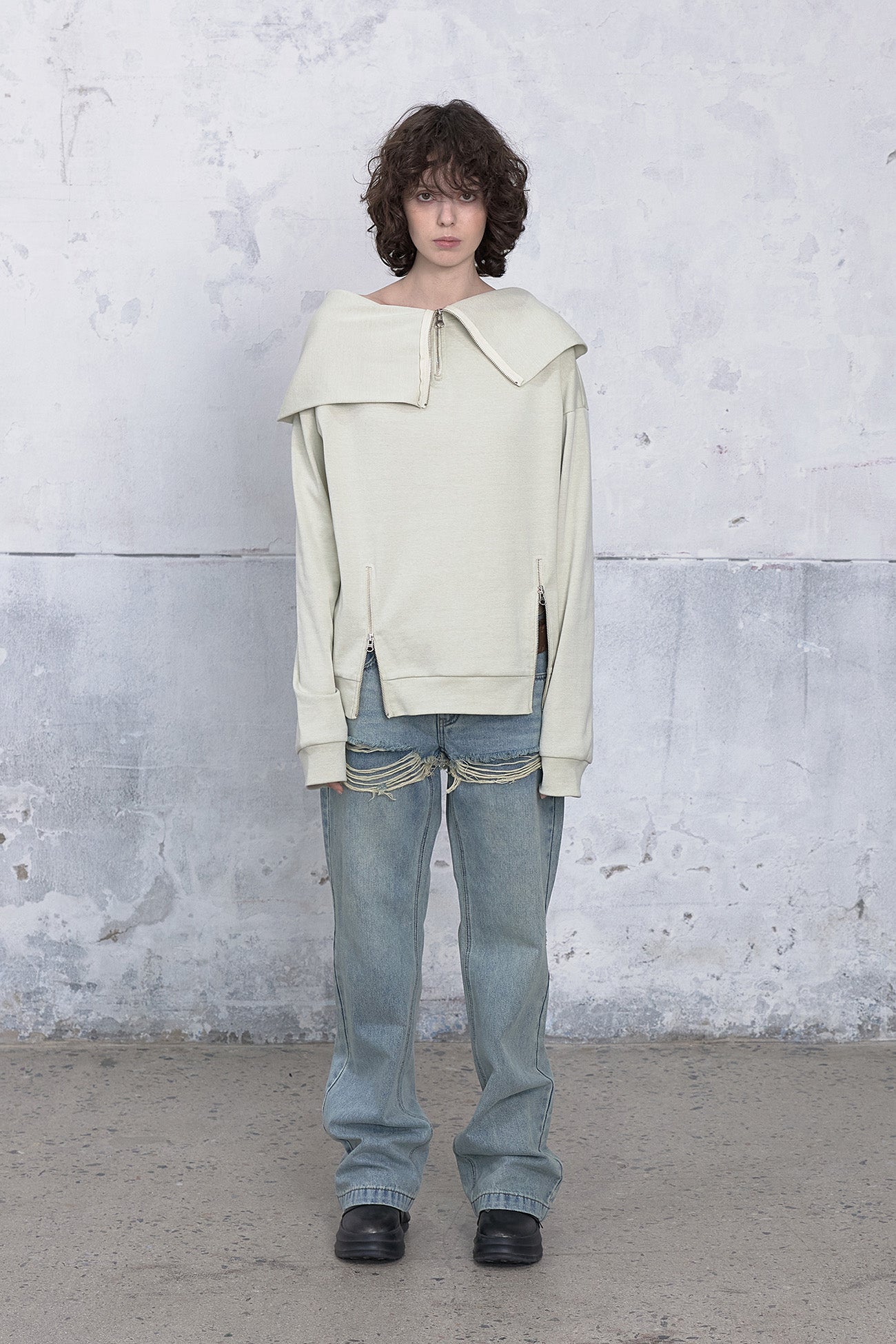 Deinet - Big Hooded Sweat Pullover (Oatmeal) product image 6 | TRAB K-Fashion Australia