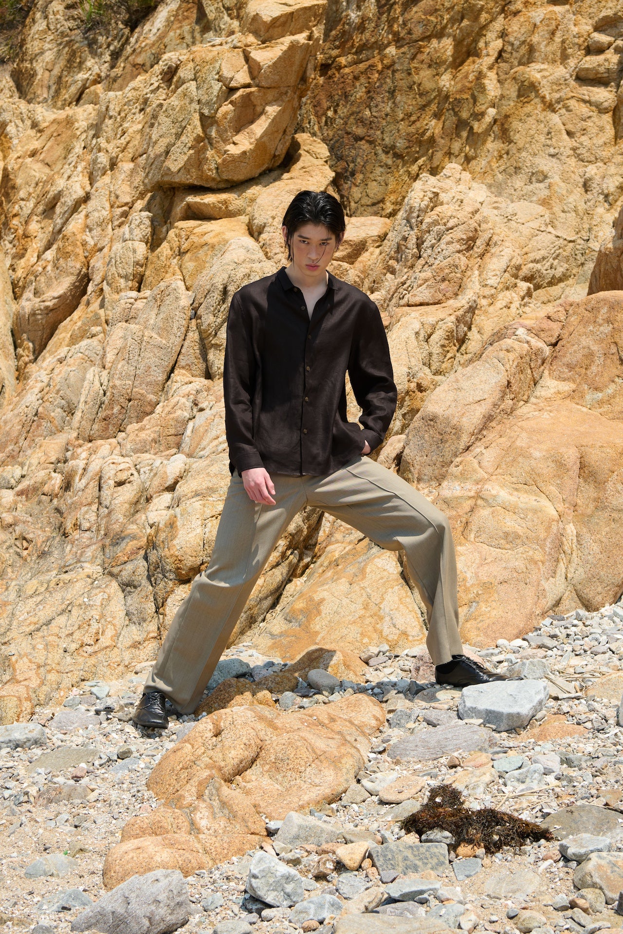 STU - Linen Shirt (Brown) product image 6 | TRAB K-Fashion Australia