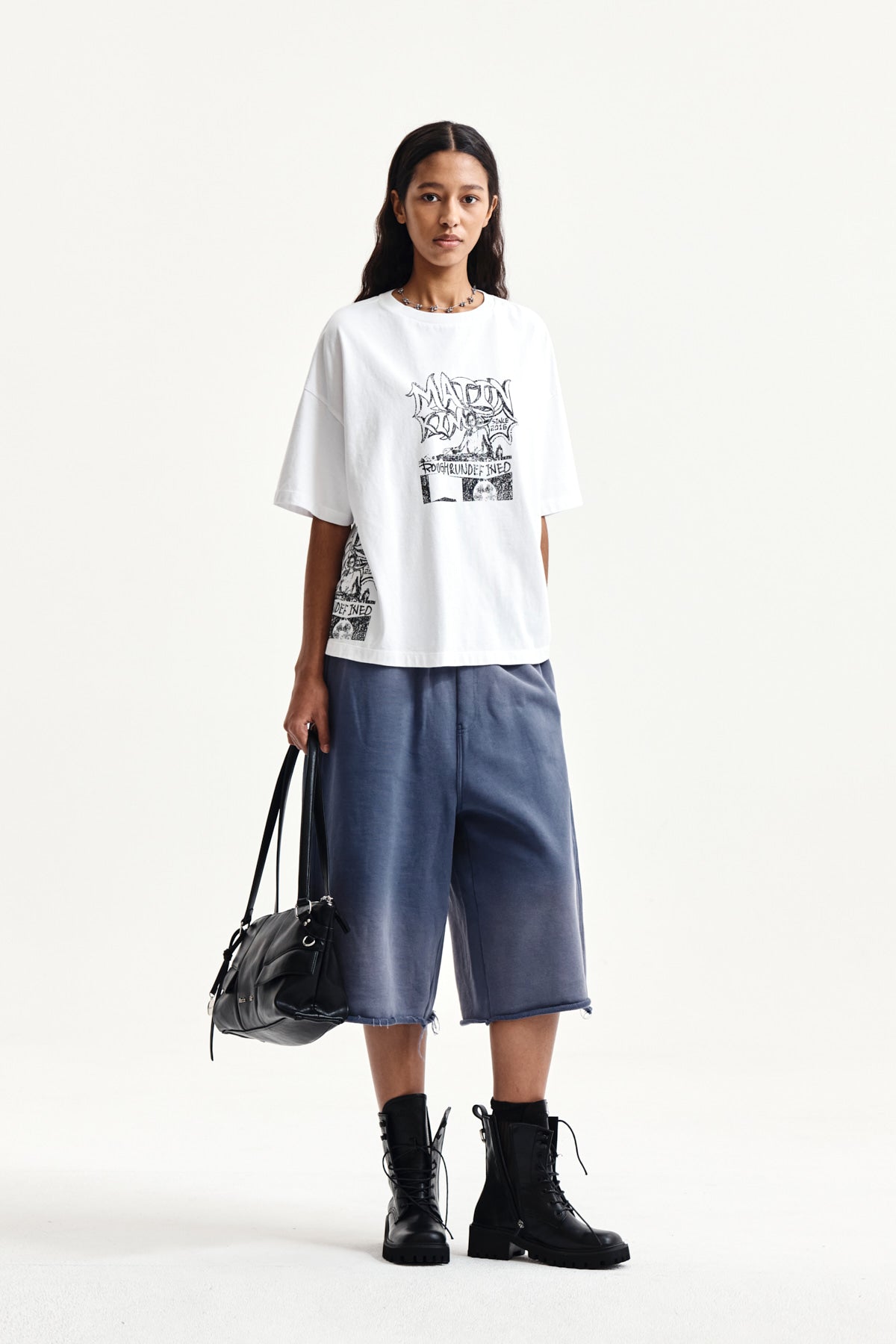 Matin Kim - Vintage Graffiti Artwork Top (White) product image 9 | TRAB K-Fashion Australia