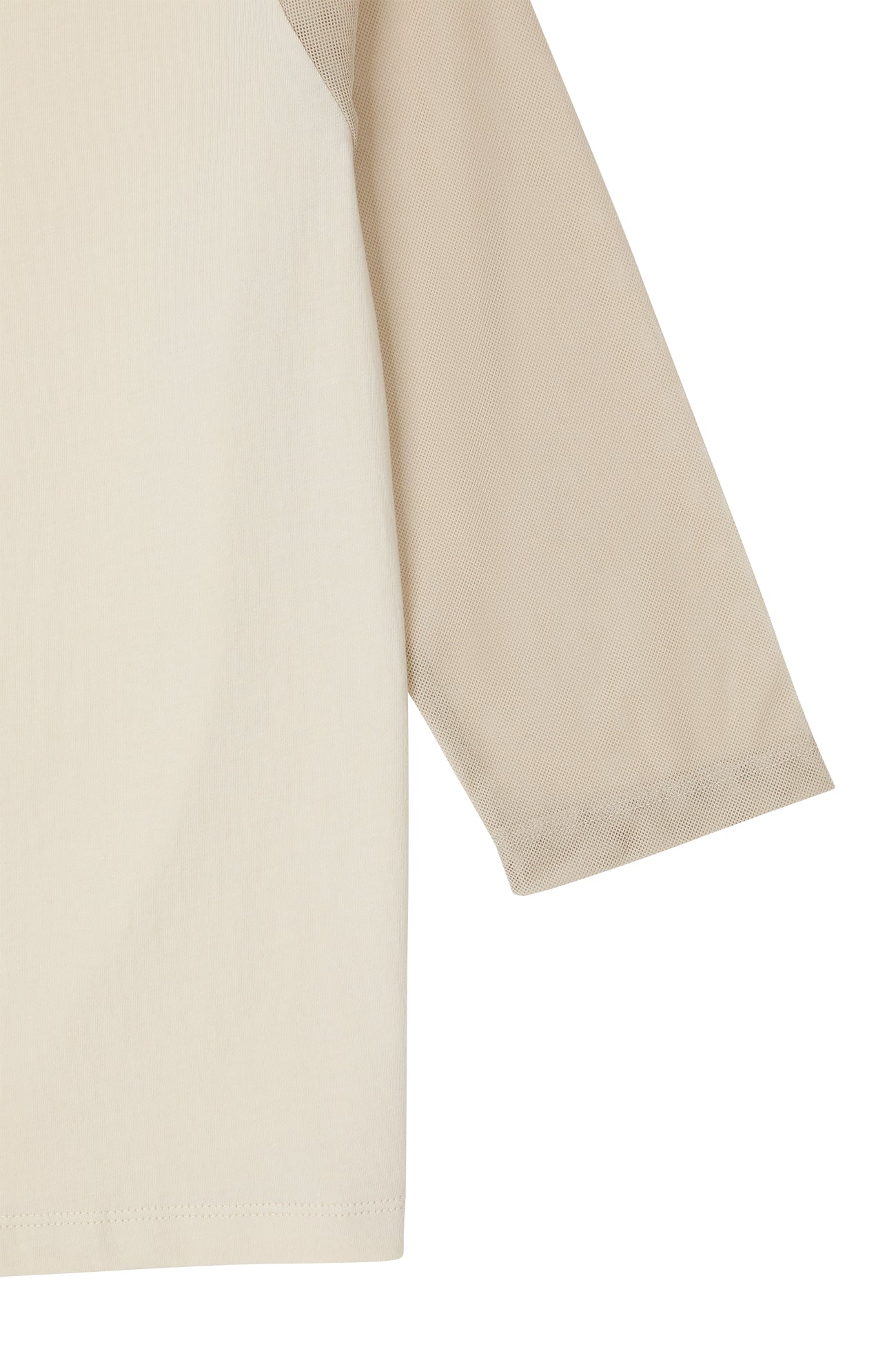 Deinet - Mesh Contrast Raglan Half Sleeve (Beige) product image 5 | TRAB K-Fashion Australia
