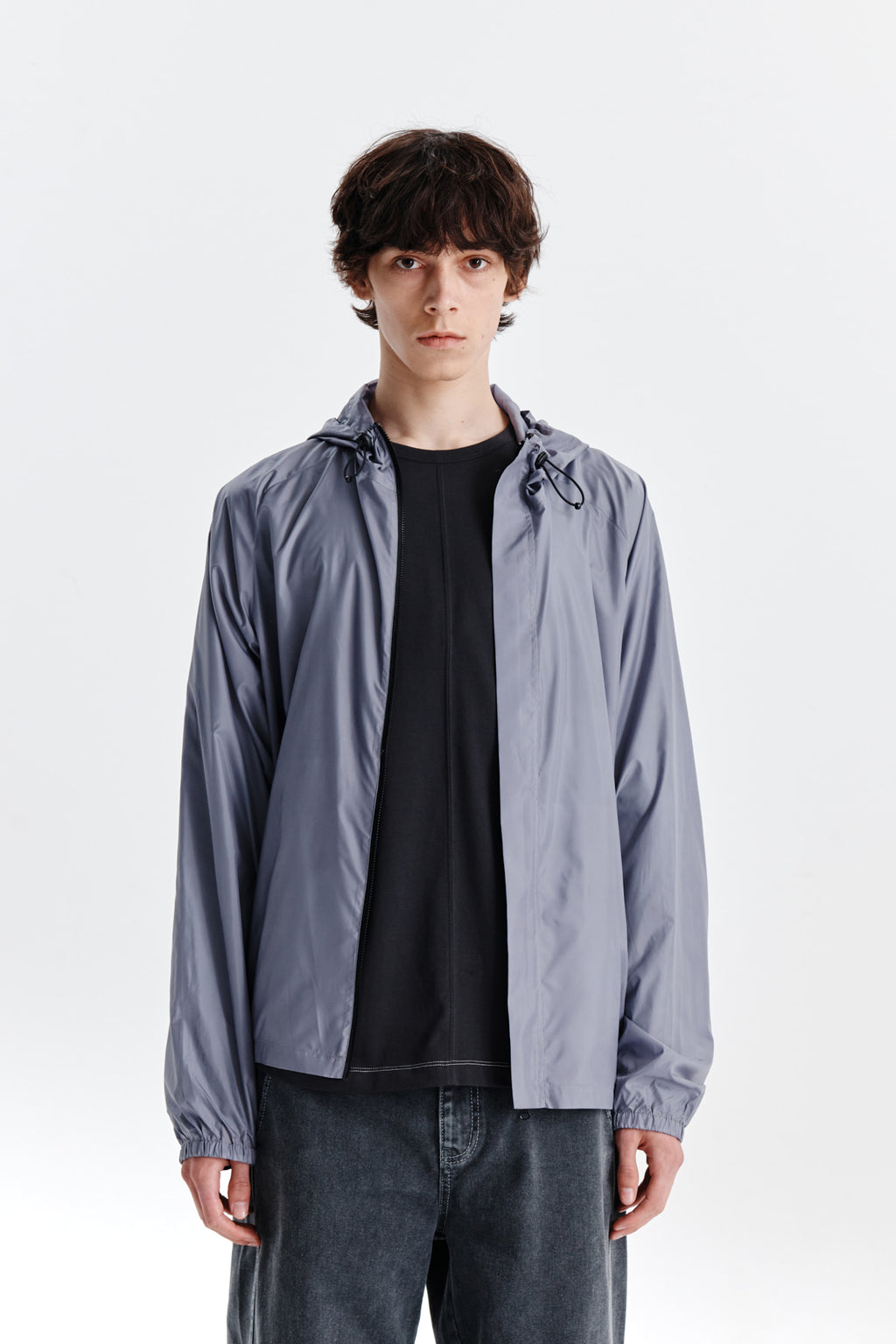 Matin Kim - Light Hoody Windbreaker (Grey) product image 10 | TRAB K-Fashion Australia
