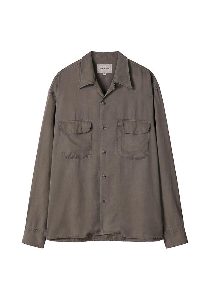 Art if acts - Tencel Two Pocket Shirt (Mud) product image 7 | TRAB K-Fashion Australia