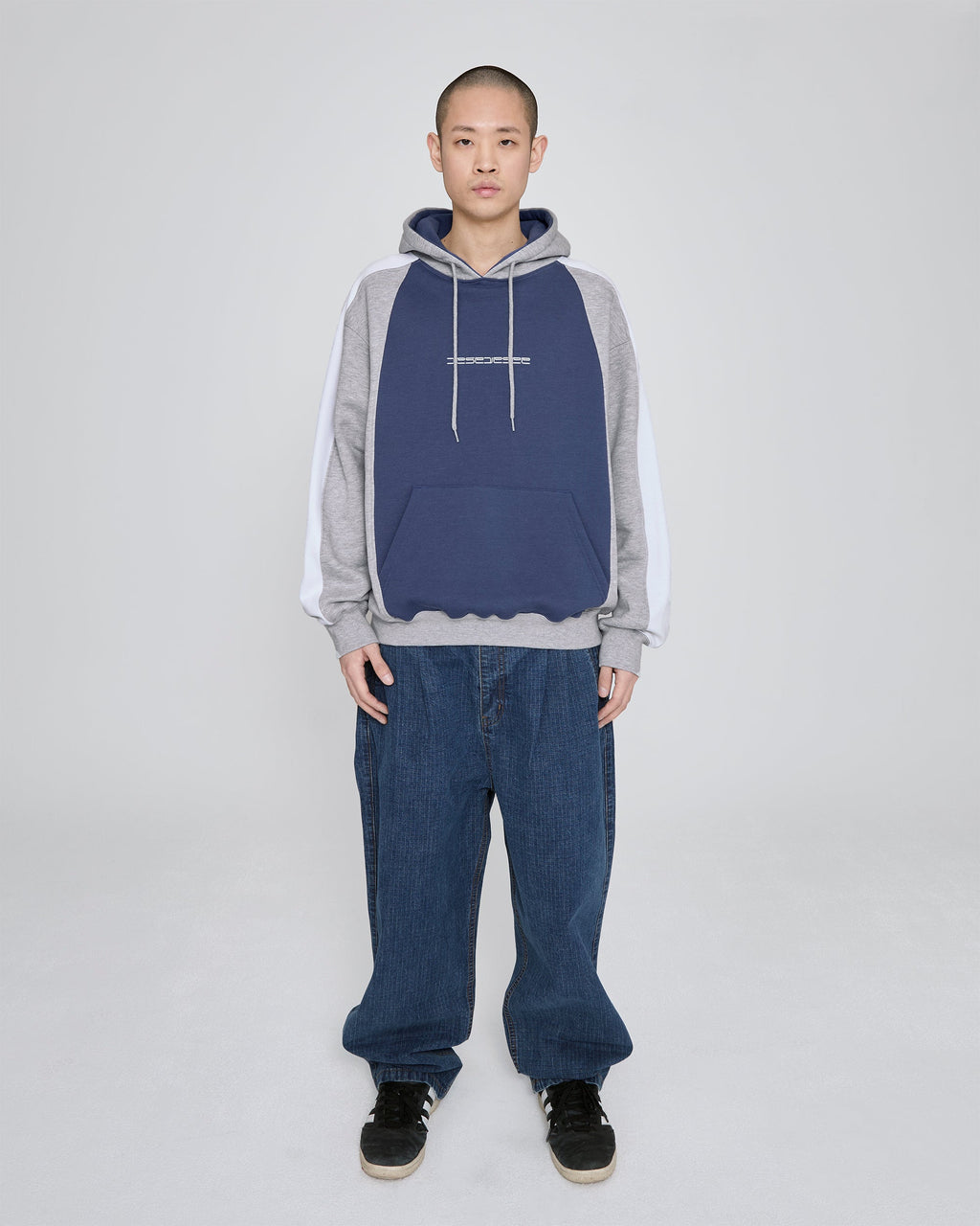 yeseyesee - Two Tucked Ripstop Denim Pants (Medium Indigo) product image 7 | TRAB K-Fashion Australia