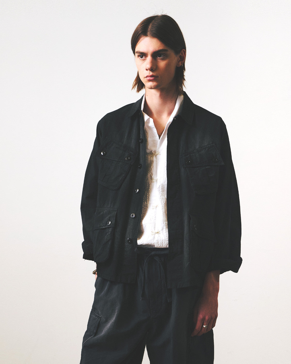 Eastlogue - Jungle Fatigue Jacket (Vintage Black Linen) product image 3 | TRAB K-Fashion Australia