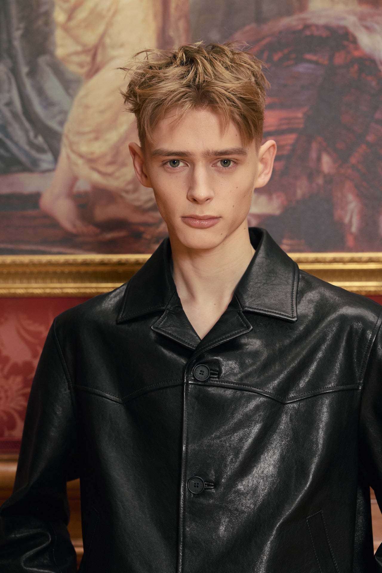 STU - Lambskin Button Leather Jacket (Black) product image 6 | TRAB K-Fashion Australia