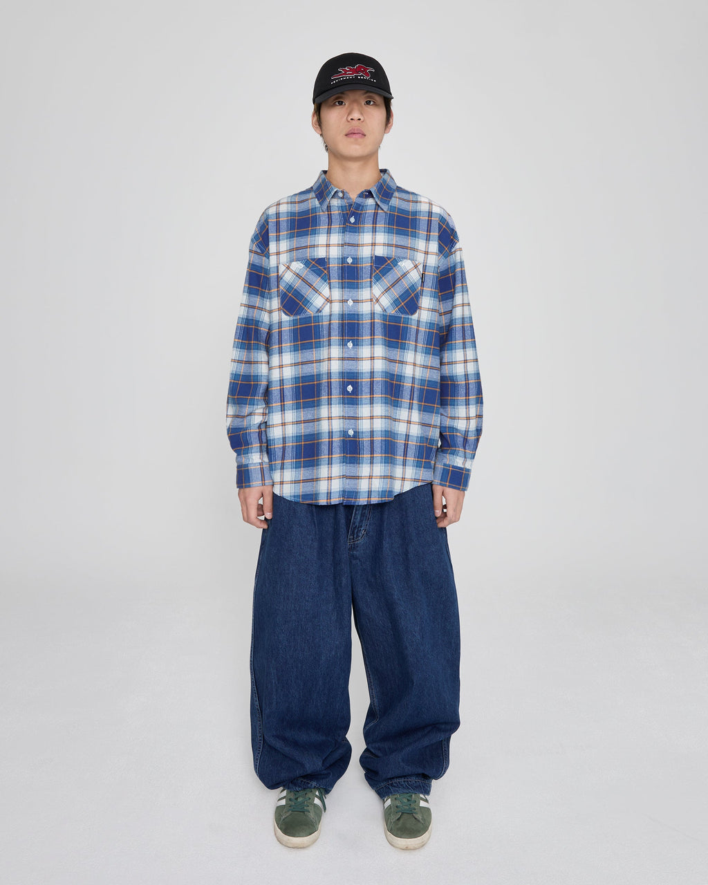 yeseyesee - Flannel Check Shirt (Blue) product image 7 | TRAB K-Fashion Australia