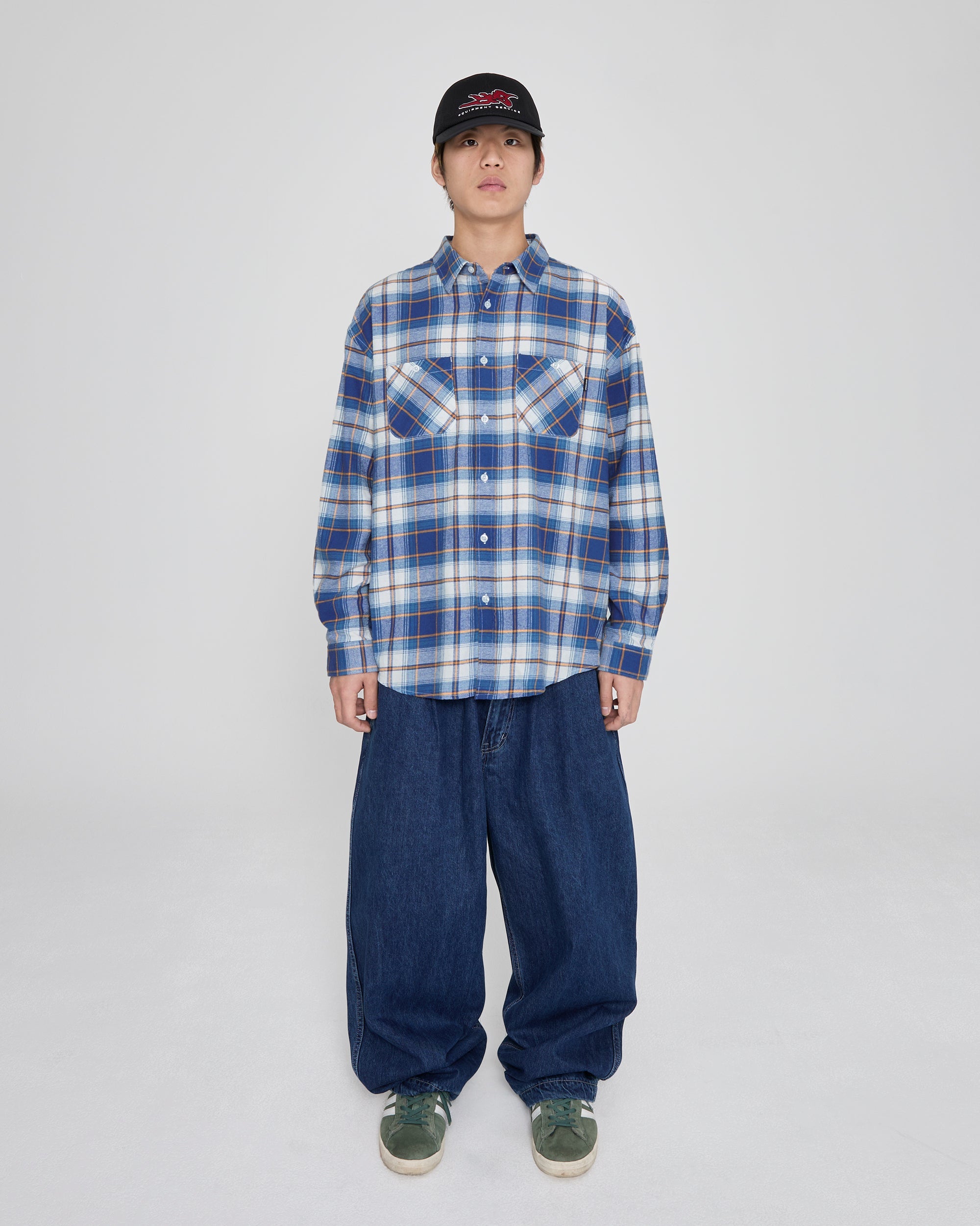 yeseyesee - Flannel Check Shirt (Blue) product image 7 | TRAB K-Fashion Australia