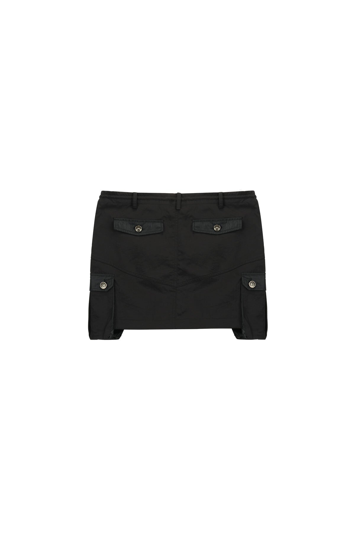 Matin Kim - Shirring Cargo Mini Skirt (Charcoal) product image 2 | TRAB K-Fashion Australia