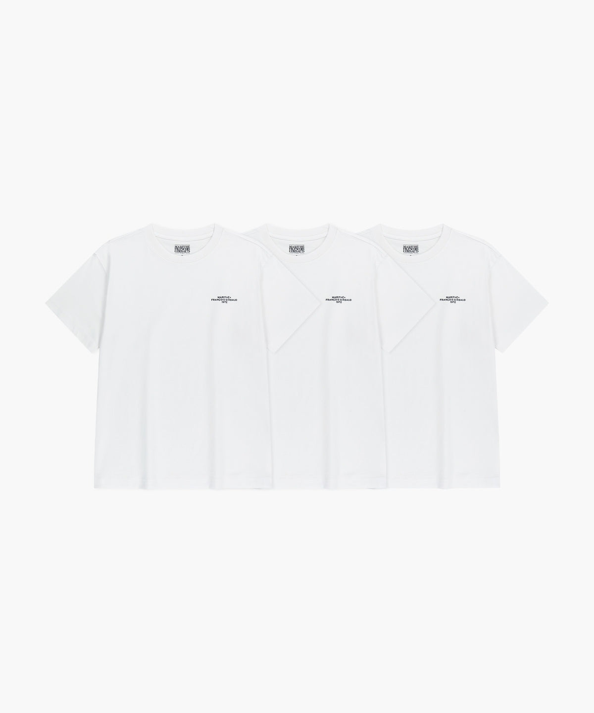 Marithe & Francois Girbaud - 3pack Lettering Logo Tee (White) product image 1 | TRAB K-Fashion Australia