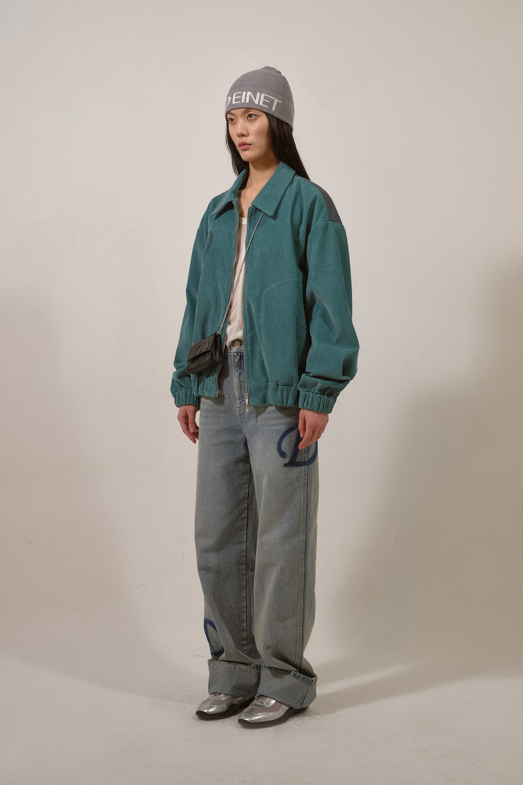 Deinet - D & Friends Corduroy Varsity Jacket (Mint) product image 2 | TRAB K-Fashion Australia
