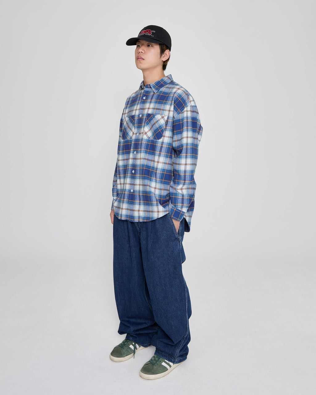 yeseyesee - Flannel Check Shirt (Blue) product image 8 | TRAB K-Fashion Australia