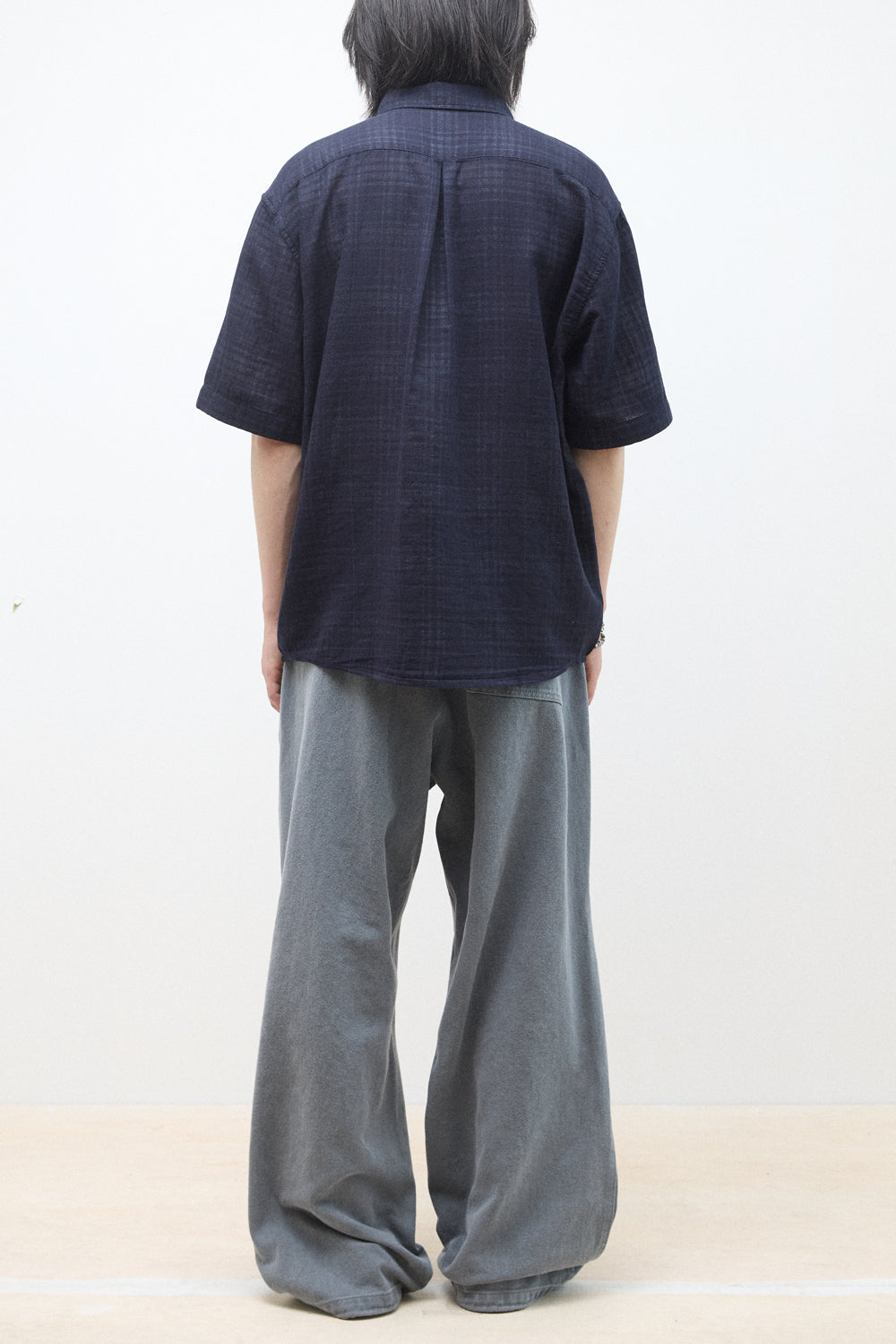 Hatchingroom - Shadow Check Shirt (Dark Navy) product image 11 | TRAB K-Fashion Australia