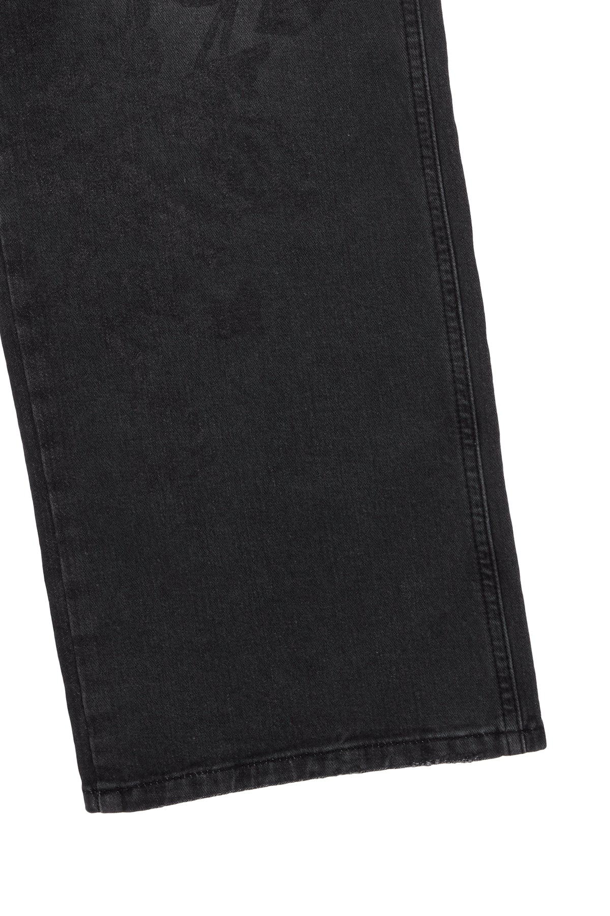 Matin Kim - Flower Printed Denim Pants (Charcoal) product image 4 | TRAB K-Fashion Australia