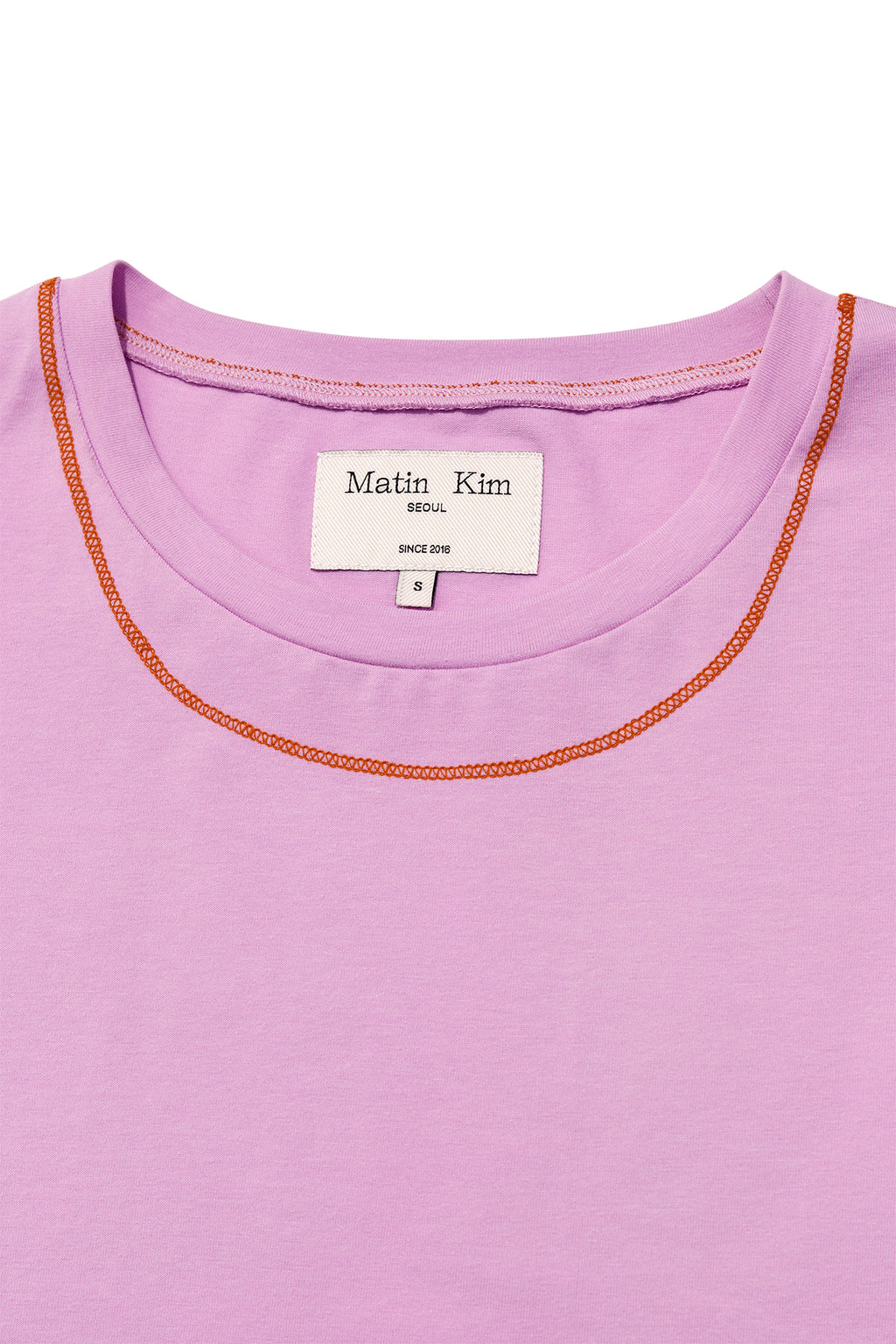 Matin Kim - Stitch Point Small Logo Top (Pink) product image 3 | TRAB K-Fashion Australia