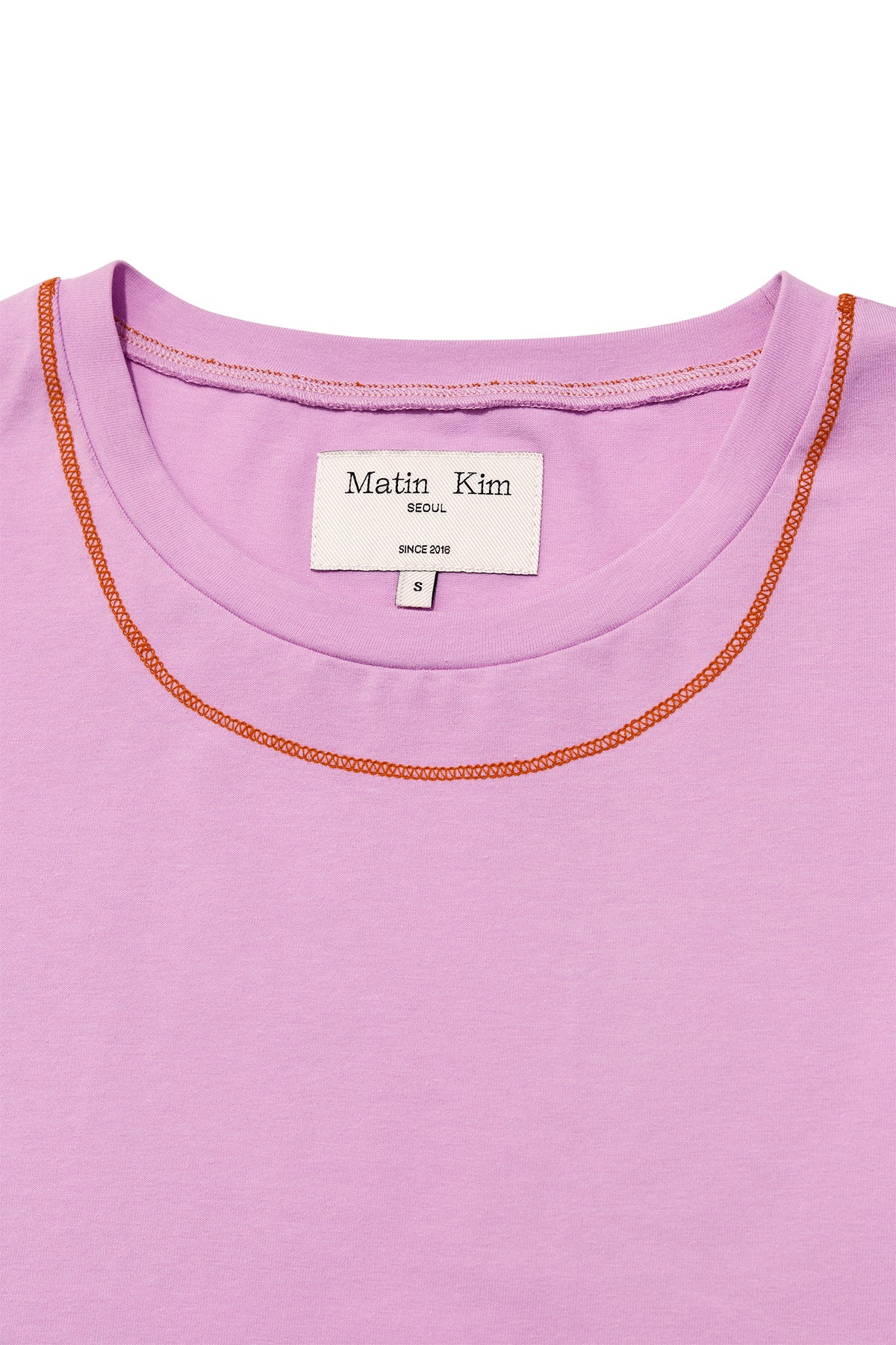 Matin Kim - Stitch Point Small Logo Top (Pink) product image 3 | TRAB K-Fashion Australia