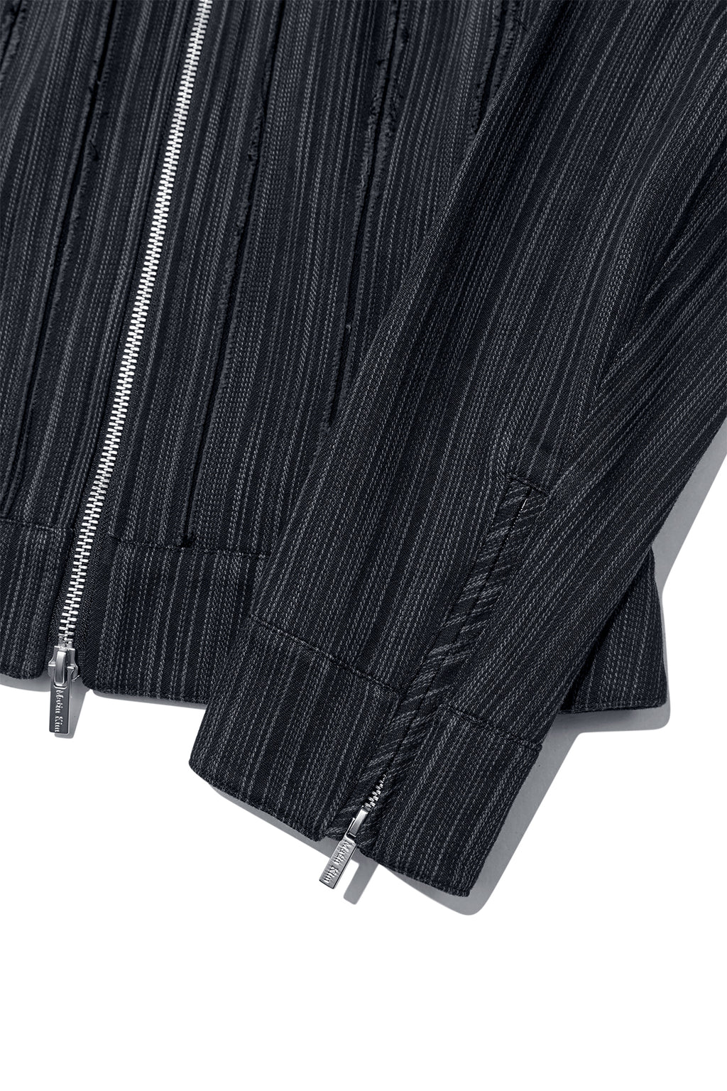 Matin Kim - Cut Out Slim Zip Up Jumper (Charcoal) product image 4 | TRAB K-Fashion Australia