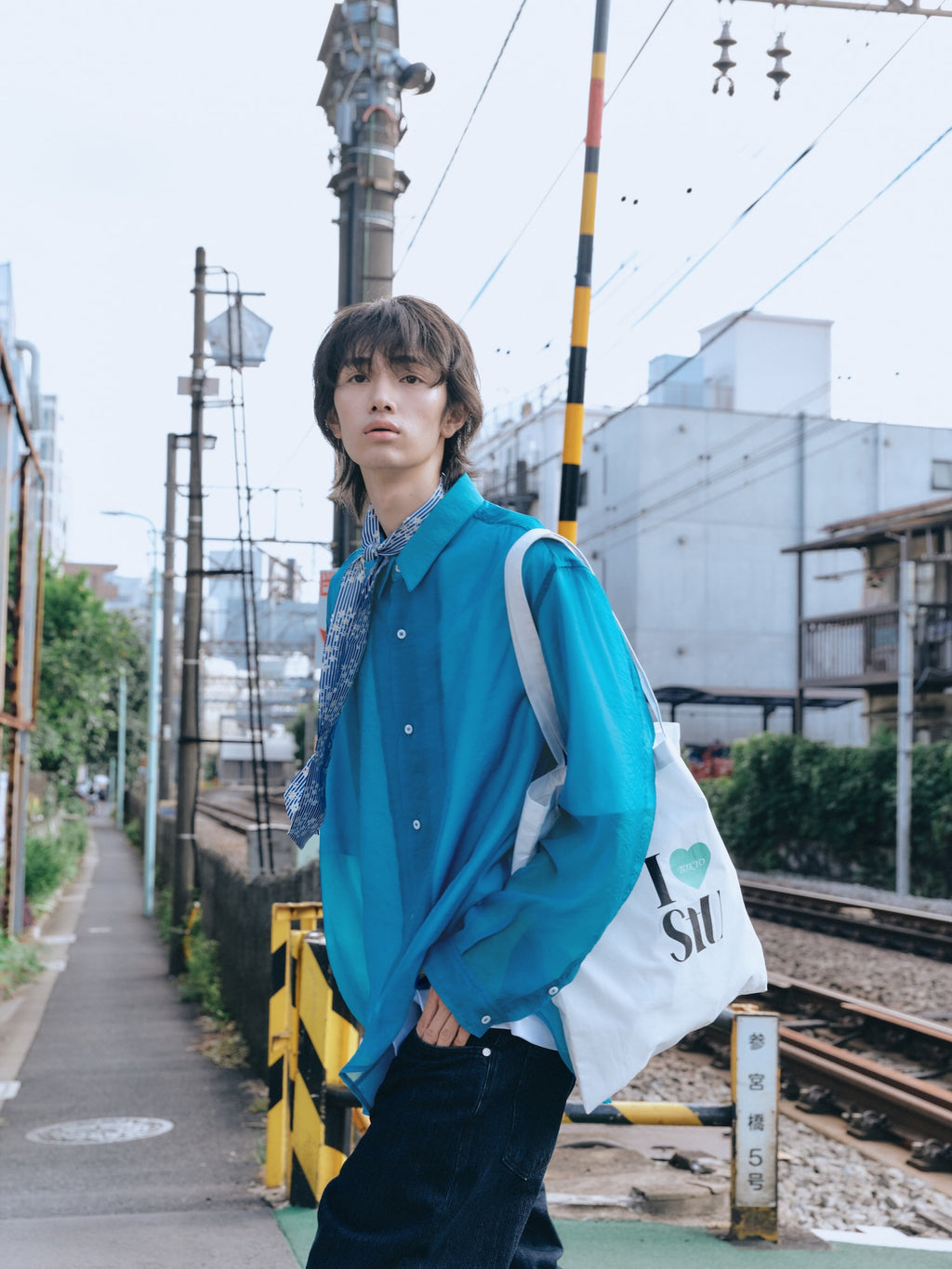 Stu - Sheer Shirt (Blue) product image 16 | TRAB K-Fashion Australia