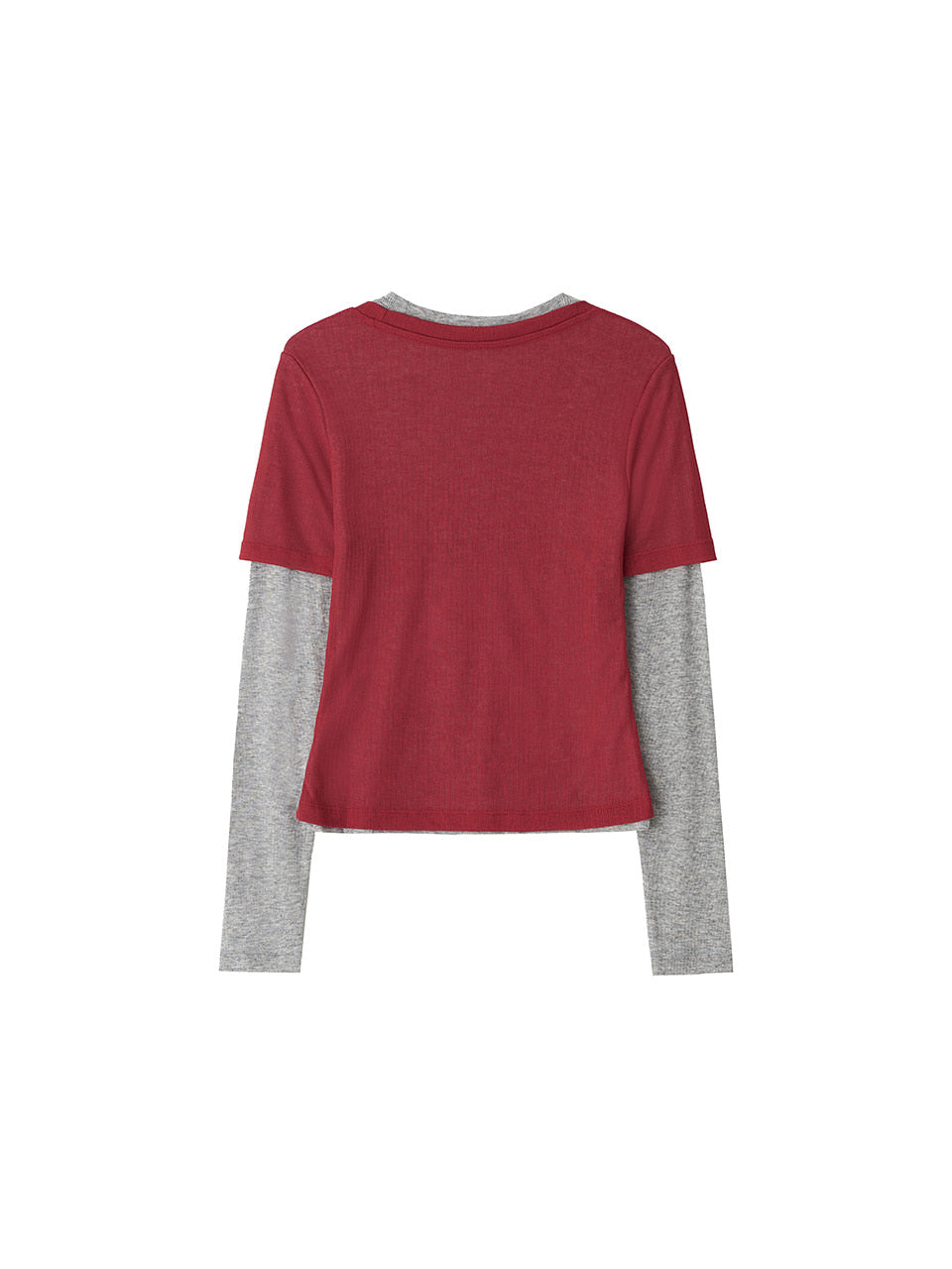 Kijun - Layered Jersey Top (Red) product image 10 | TRAB K-Fashion Australia