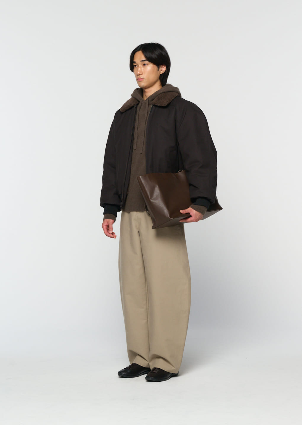 Amomento - cotton reversible shearling jumper (Black) product image 3 | TRAB K-Fashion Australia