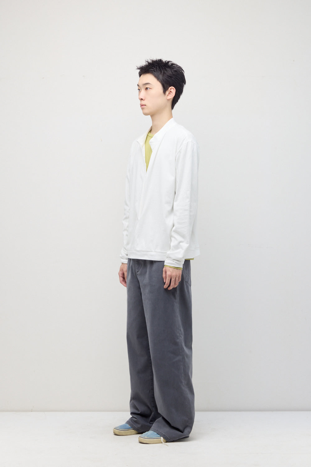 Hatchingroom - Flare Work Trousers Moleskin Washed (Graphite) product image 6 | TRAB K-Fashion Australia