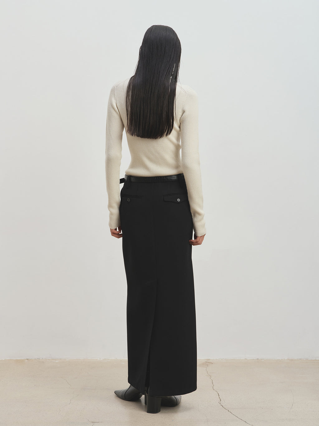Tonywack - Super Fine Wool Ribbed Sweater (Ivory) product image 3 | TRAB K-Fashion Australia