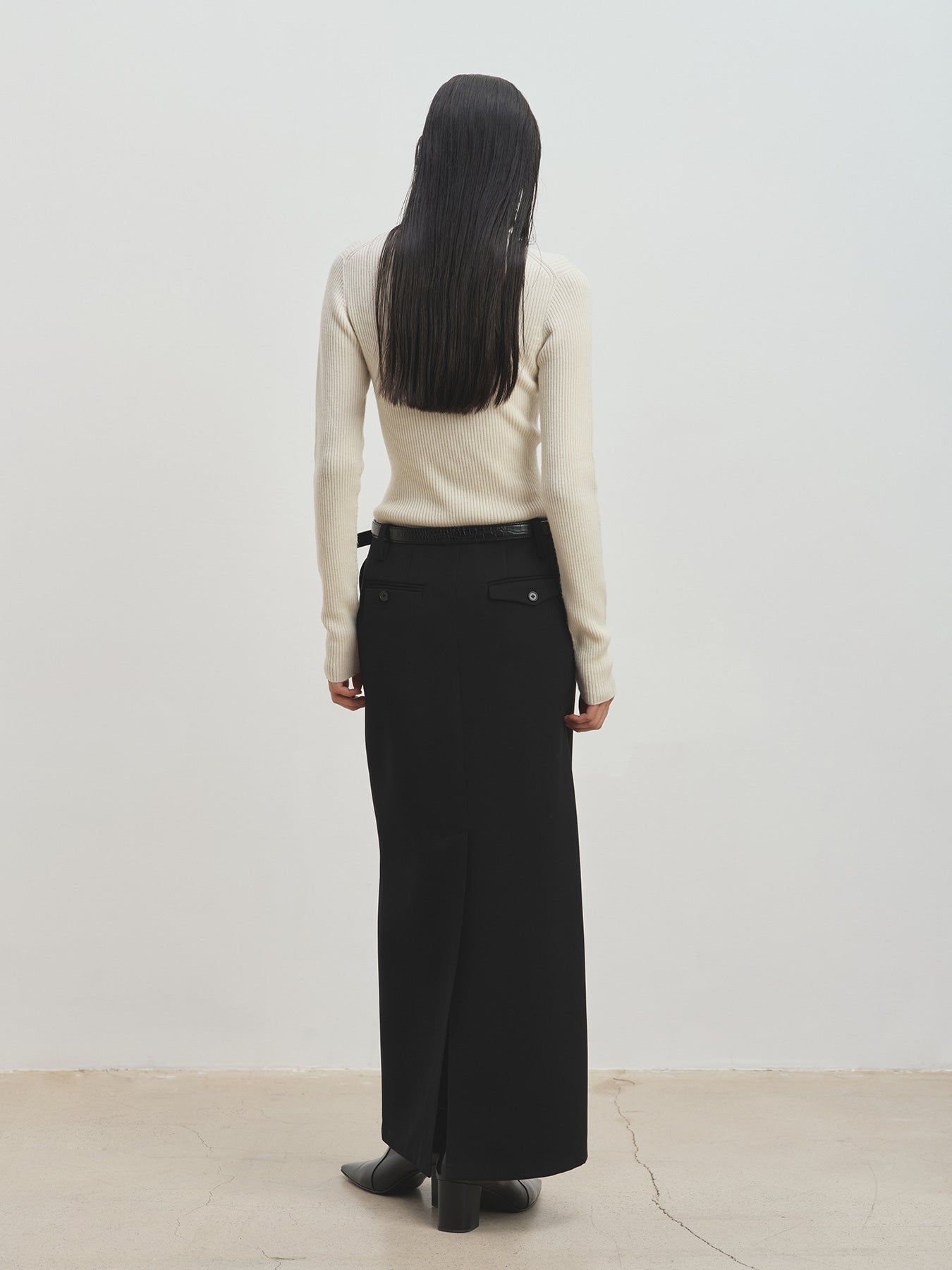 Tonywack - Super Fine Wool Ribbed Sweater (Ivory) product image 3 | TRAB K-Fashion Australia
