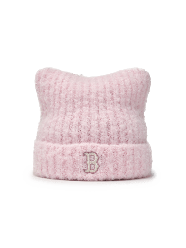 MLB Korea - Plush Meow Beanie Boston Red Sox (Pink) product image 2 | TRAB K-Fashion Australia