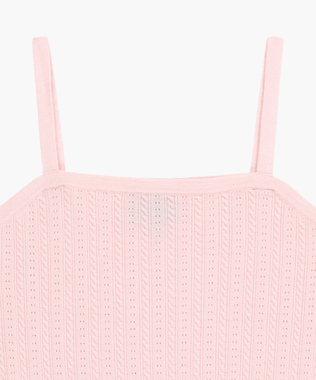 Marithe & Francois Girbaud - Small Classic Logo Half Knit Cardigan Set Up (Light Pink) product image 14 | TRAB K-Fashion Australia