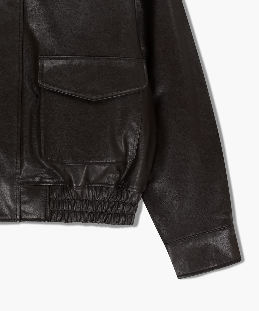 Marithe & Francois Girbaud - Faux Leather Padded Jacket (Brown) product image 16 | TRAB K-Fashion Australia
