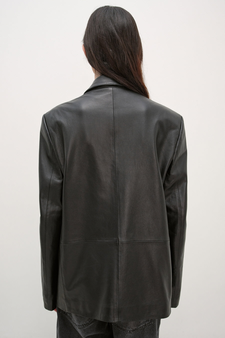 Insilence - Classic Three-Button Jacket (Leather Black) product image 6 | TRAB K-Fashion Australia