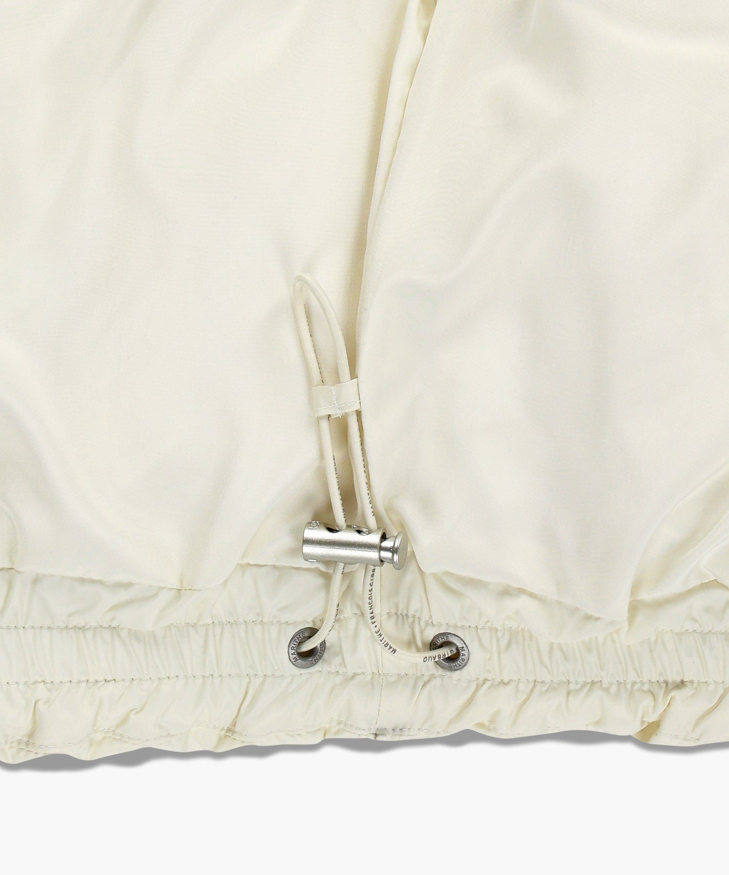 Marithe & Francois Girbaud - Circle Logo Crop Hooded Down Vest (Ivory) product image 14 | TRAB K-Fashion Australia
