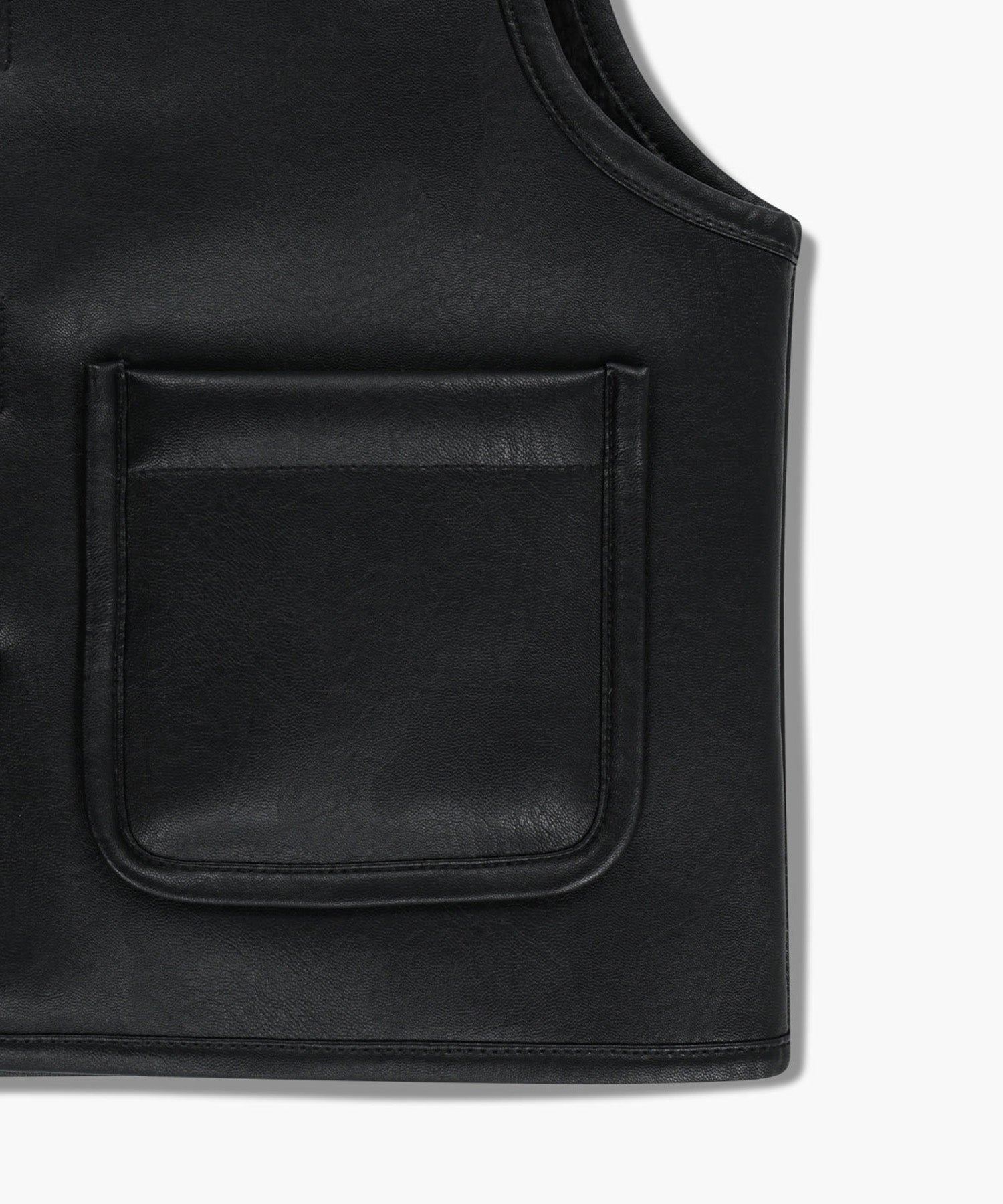 Marithe & Francois Girbaud - Faux Leather Mustang Crop Vest (Black) product image 14 | TRAB K-Fashion Australia