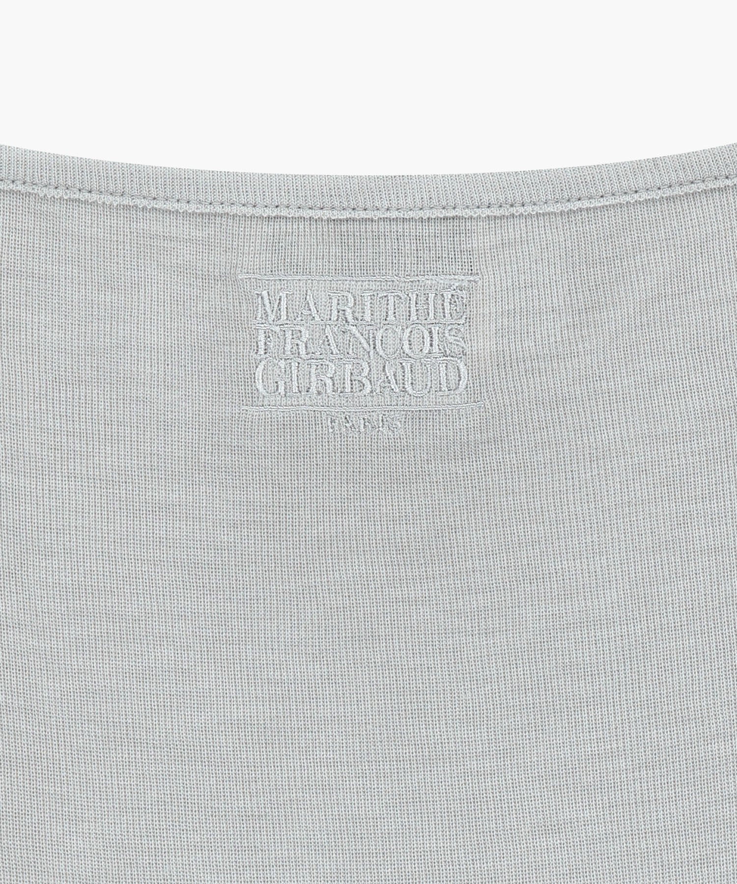 Marithe & Francois Girbaud - Small Classic Logo Sleeveless Layered Slim Crop Tee (Light Gray) product image 14 | TRAB K-Fashion Australia