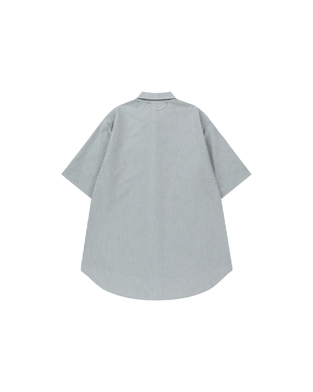 Kimhe Kim - Mesh Heart Pocket Striped Shirt (Black/Striped) product image 2 | TRAB K-Fashion Australia