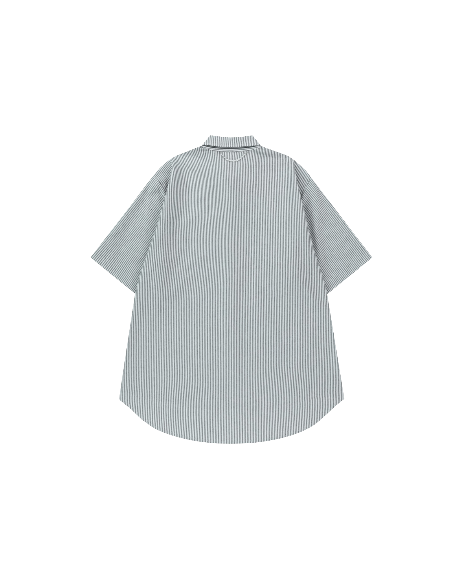 Kimhe Kim - Mesh Heart Pocket Striped Shirt (Black/Striped) product image 2 | TRAB K-Fashion Australia