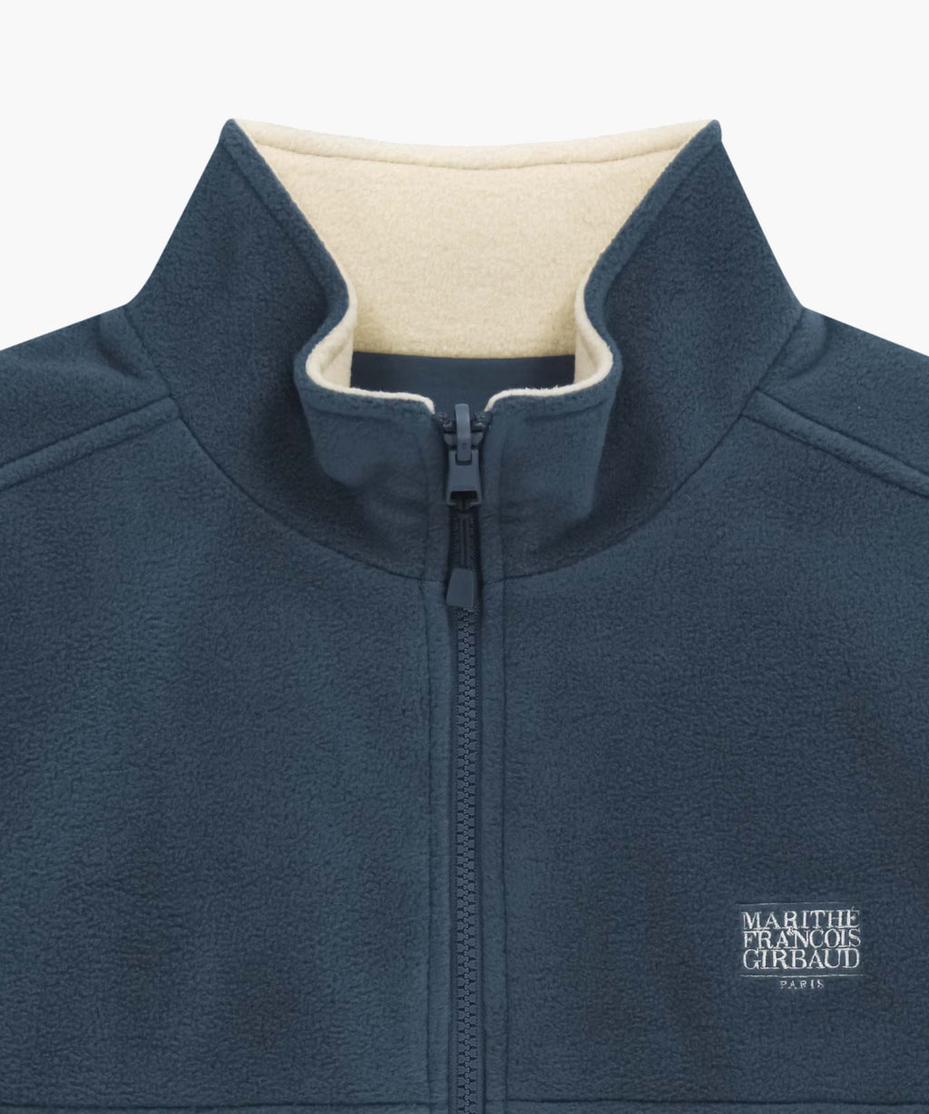 Marithe & Francois Girbaud - Classic Logo Reversible Fleece Jacket (Cream) product image 14 | TRAB K-Fashion Australia