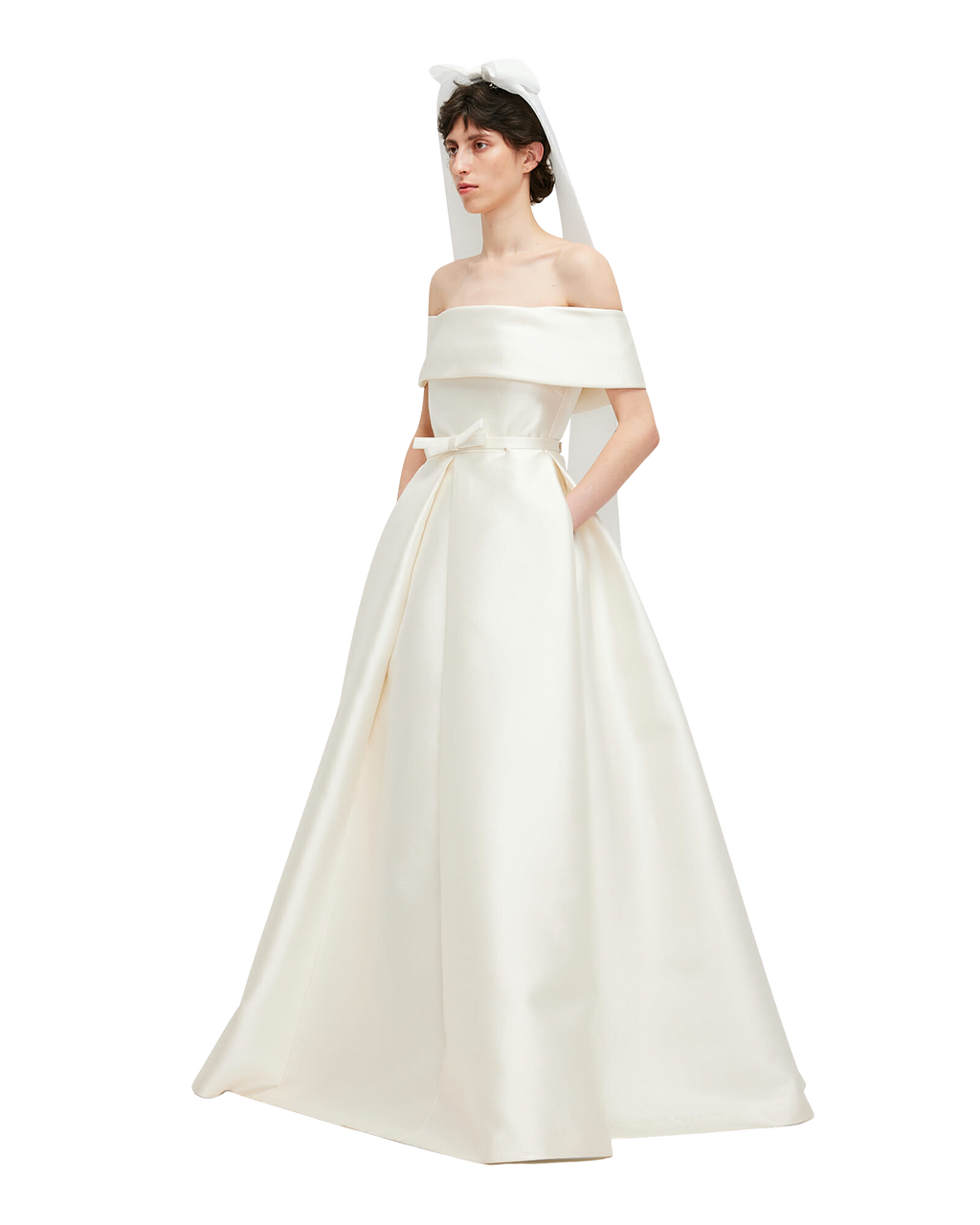 Kimhe Kim - Medium Ribbon Hair Clip (White) product image 2 | TRAB K-Fashion Australia